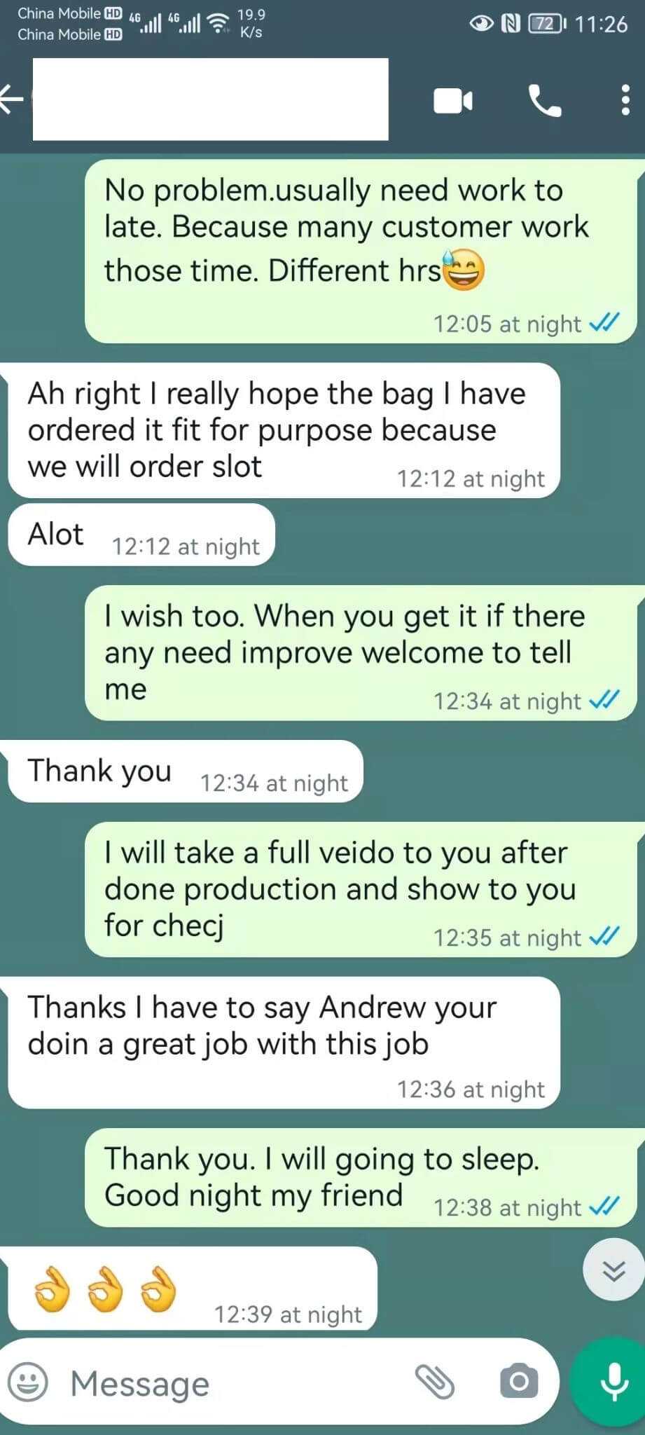 Customer Feedback - Whatsapp -5