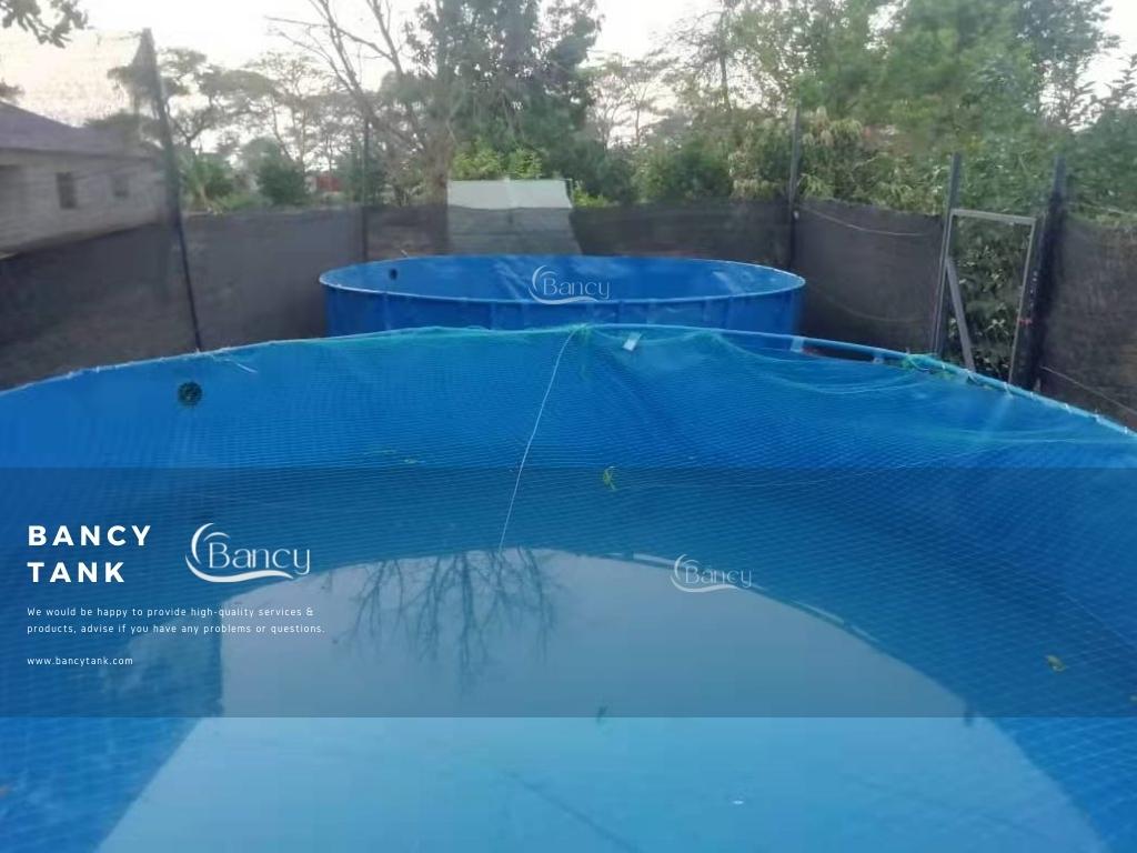 fill up water into tilapia farming tanks