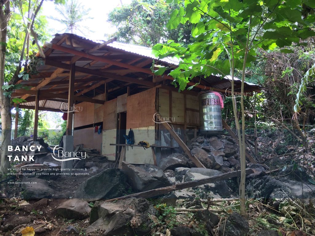 the shed of the rainwater harvesting system